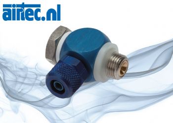 Smoorkleppen en smoorterugslagventielen (aluminium), slangfitting
