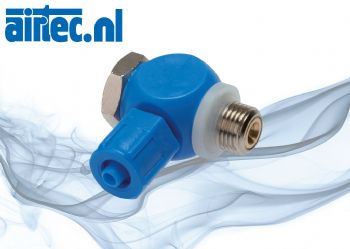 Smoorkleppen en smoorterugslagventielen (kunststof), slangfitting