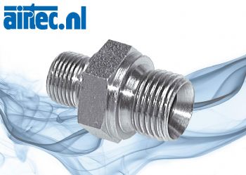 Dubbel nippel met G-schroefdraad (60° universele afdichtingskegel, buiten), tot 400 bar