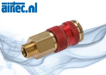 Gecodeerde snelkoppeling met buitendraad, NW7,2