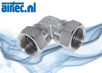 Hoek-koppelingen 90° met G-schroefdraad (60° universele afdichtingskegel, binnen), tot 575 bar