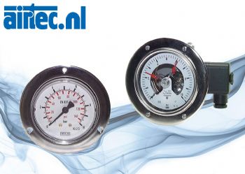 Inbouwmanometer (ook voor vacuüm)