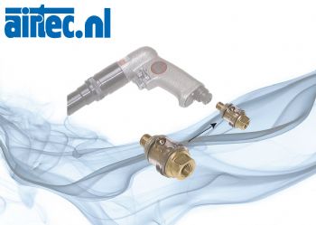 Inline olienevelaar voor pneumatisch gereedschap