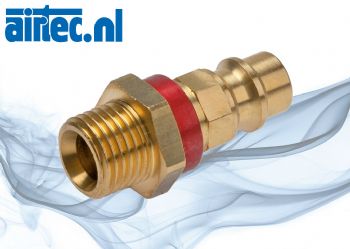 Gecodeerde snelkoppeling stekker met buitendraad, NW7,2