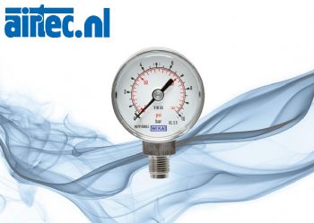 Manometer verticaal Ø 40, 50 mm chroomnikkelstaal, klasse 2,5