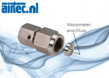 Manometerkoppelingen met afdichtingsconus (voor het opschroeven op een koppeling)