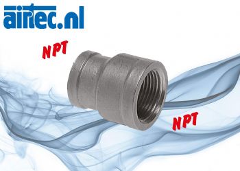 Moffen en reduceermoffen met NPT-schroefdraad- rond, PN 16