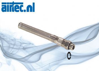 Rechte opsteekkoppelingen met knikbeveiliging, verdraaibaar
