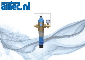 Terugspoelfilters met drukverlagers voor drinkwater, PN 16