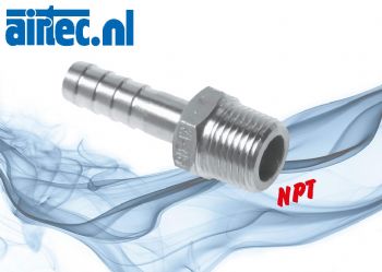 Schroefdraadtules met NPT-schroefdraad, PN 16