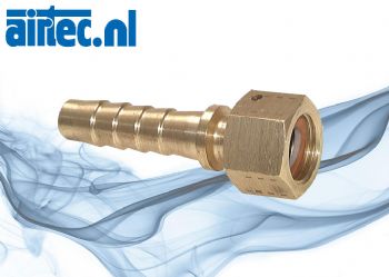 Slangtuiten met draaibare wartelmoer, afmetingen conform DIN EN 14423 - DIN 2826