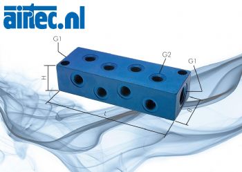 Spruitstukken 8-voudig, PN 16